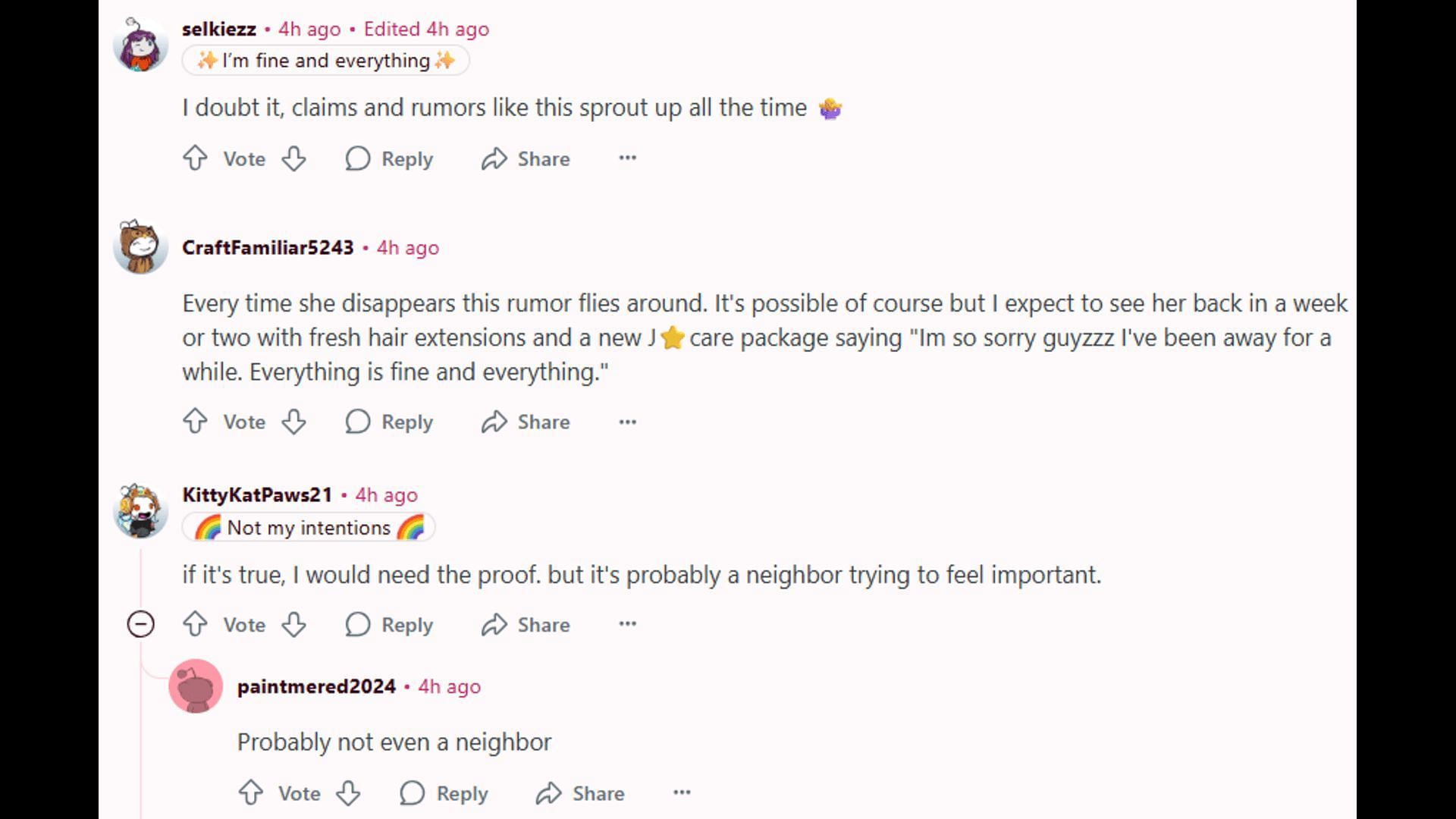Redditors express concern for Eugenia Cooney. (Image via Reddit)